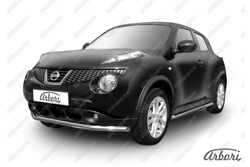 AFZDANJ2WD04 Защита переднего бампера d57  Arbori нерж. сталь для Nissan JUKE 2011-2014