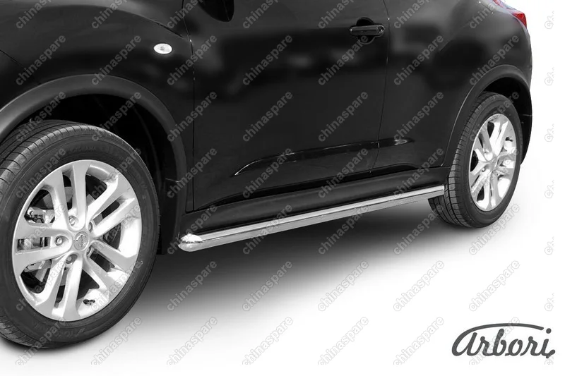 AFZDANJ2WD06 Защита порогов d76 труба Arbori нерж. сталь для Nissan JUKE 2011-2014
