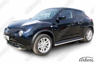 AFZDANJ2WD07 Защита порогов d57 труба Arbori нерж. сталь для Nissan JUKE 2011-2014