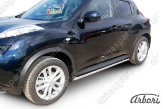 AFZDANJ2WD08 Защита порогов d42 с гибами Arbori нерж. сталь для Nissan JUKE 2011-2014