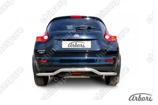 AFZDANJ2WD09 Защита заднего бампера d57 "волна" Arbori нерж. сталь для Nissan JUKE 2011-2014
