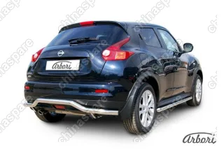 AFZDANJ2WD09 Защита заднего бампера d57 "волна" Arbori нерж. сталь для Nissan JUKE 2011-2014