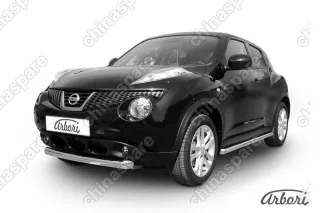 AFZDANJ4WD01 Защита переднего бампера d76 короткая Arbori нерж. сталь для Nissan JUKE 2011-2014