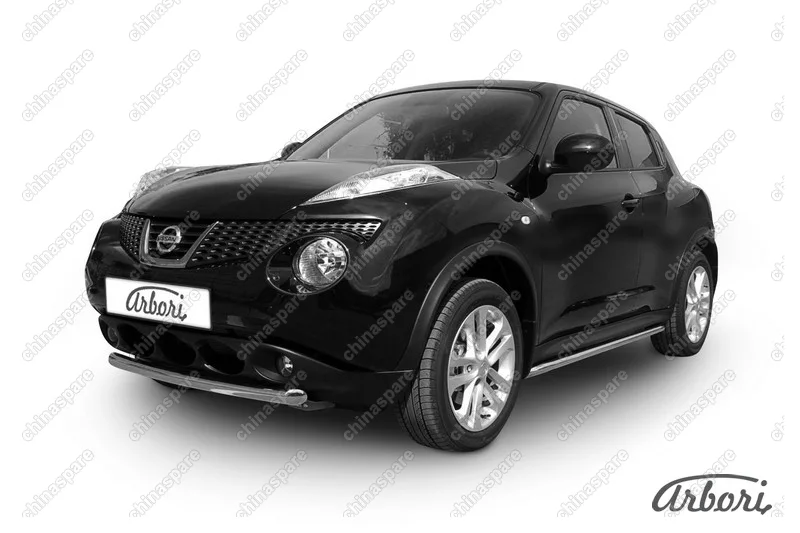 AFZDANJ4WD02 Защита переднего бампера d57 короткая Arbori нерж. сталь для Nissan JUKE 2011-2014