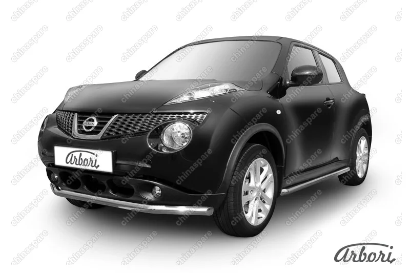 AFZDANJ4WD04 Защита переднего бампера d57  Arbori нерж. сталь для Nissan JUKE 2011-2014