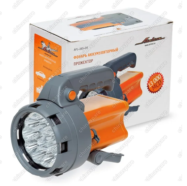 Фонарь аккум. прожектор LEDx16 с батареей 4В 2,4Ач