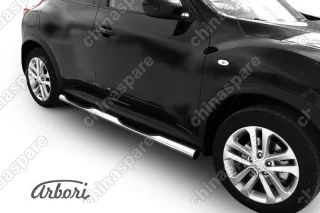 AFZDANJ4WD05 Защита порогов d76 с проступями Arbori нерж. сталь для Nissan JUKE 2011-2014