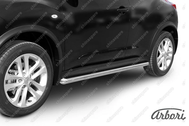 AFZDANJ4WD06 Защита порогов d76 труба Arbori нерж. сталь для Nissan JUKE 2011-2014