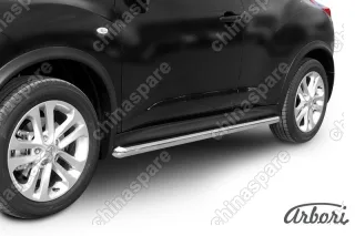 AFZDANJ4WD06 Защита порогов d76 труба Arbori нерж. сталь для Nissan JUKE 2011-2014