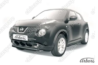 AFZDANJ2WD01B Защита переднего бампера d76 короткая Arbori черн. для Nissan JUKE 2011-2014