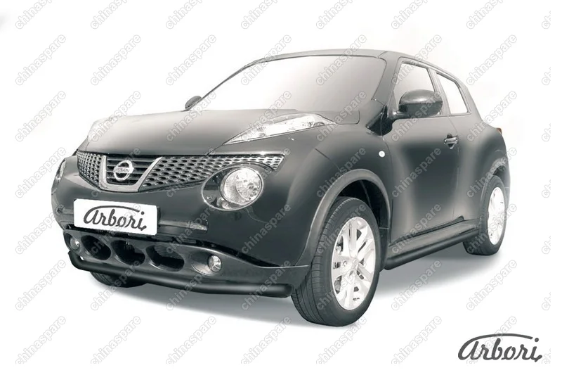AFZDANJ2WD04B Защита переднего бампера d57  Arbori черн. для Nissan JUKE 2011-2014