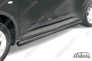 AFZDANJ2WD06B Защита порогов d76 труба Arbori черн. для Nissan JUKE 2011-2014