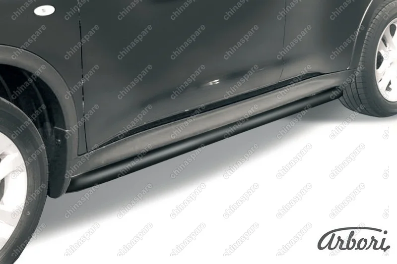 AFZDANJ2WD08B Защита порогов d42 с гибами Arbori черн. для Nissan JUKE 2011-2014