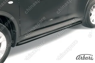 AFZDANJ2WD08B Защита порогов d42 с гибами Arbori черн. для Nissan JUKE 2011-2014