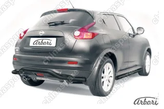 AFZDANJ2WD09B Защита заднего бампера d57 "волна" Arbori черн. для Nissan JUKE 2011-2014