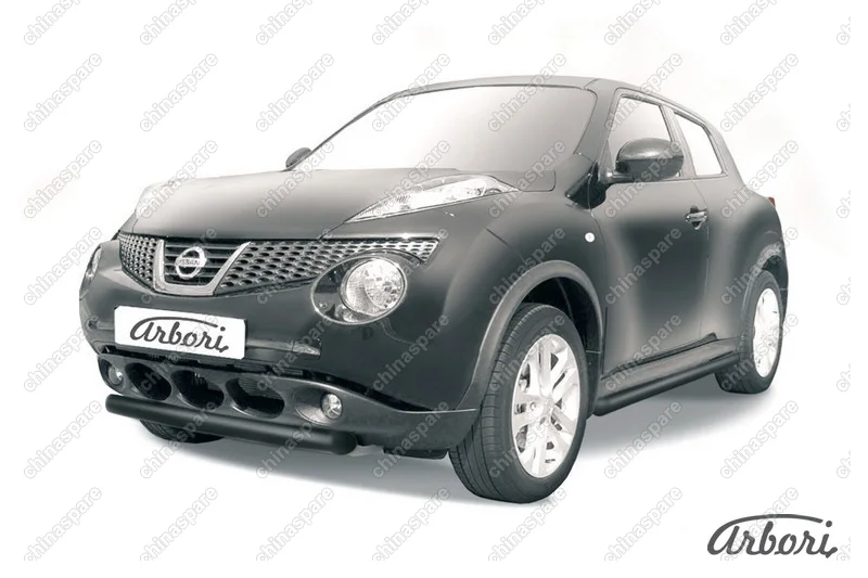 AFZDANJ4WD02B Защита переднего бампера d57 короткая Arbori черн. для Nissan JUKE 2011-2014