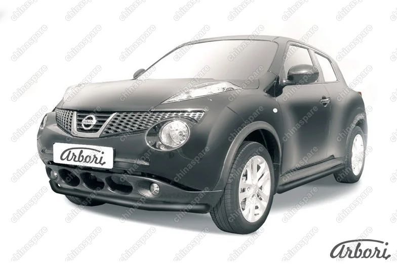 AFZDANJ4WD04B Защита переднего бампера d57  Arbori черн. для Nissan JUKE 2011-2014