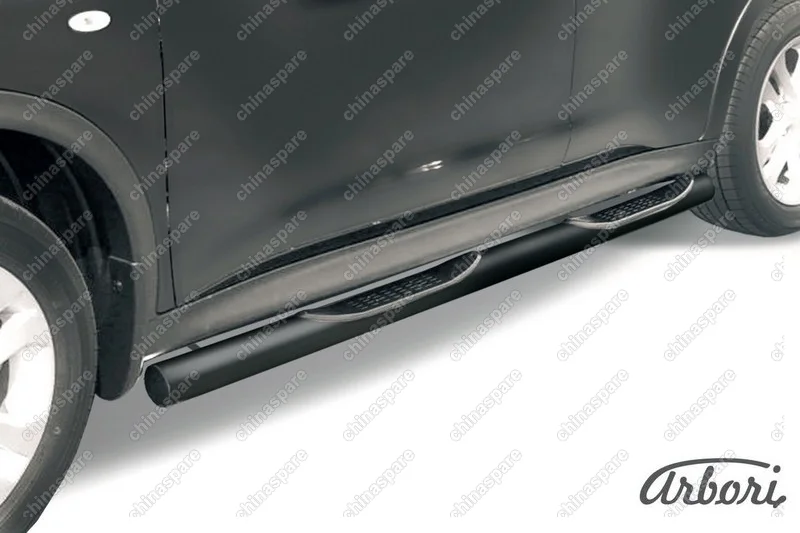 AFZDANJ4WD05B Защита порогов d76 с проступями Arbori черн. для Nissan JUKE 2011-2014