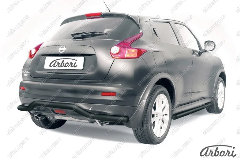 AFZDANJ4WD09B Защита заднего бампера d57 "волна" Arbori черн. для Nissan JUKE 2011-2014