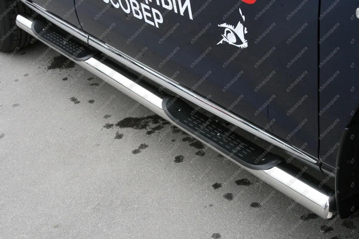 NMUR800829 Пороги труба d 76 c 2-проступями (компл 2шт) "Nissan Murano" 2008-2009, NMUR.80.0829