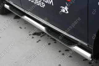 NMUR800829 Пороги труба d 76 c 2-проступями (компл 2шт) "Nissan Murano" 2008-2009, NMUR.80.0829