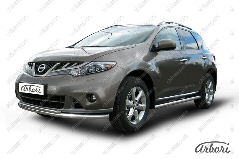 AFZDANIM1106 Защита порогов d57 труба Arbori нерж. сталь для Nissan MURANO 2011-2015