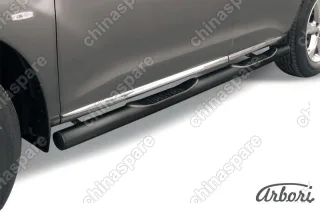 AFZDANIM1104B Защита порогов d76 с проступями Arbori черн. для Nissan MURANO 2011-2015