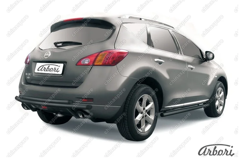 AFZDANIM1109B Защита заднего бампера d57 Arbori черн. для Nissan MURANO 2011-2015