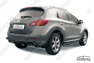 AFZDANIM1109B Защита заднего бампера d57 Arbori черн. для Nissan MURANO 2011-2015