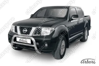 AFZDANIN04 Кенгурятник d76 низкий Arbori нерж. сталь для Nissan NAVARA 2014-нв