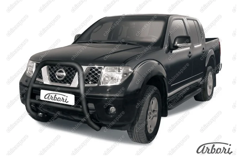 AFZDANIN02B Кенгурятник d76 высокий Arbori черн. для Nissan NAVARA 2014-нв