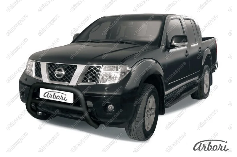 AFZDANIN04B Кенгурятник d76 низкий Arbori черн. для Nissan NAVARA 2014-нв