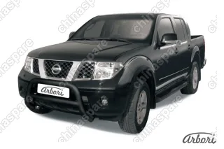 AFZDANIN04B Кенгурятник d76 низкий Arbori черн. для Nissan NAVARA 2014-нв