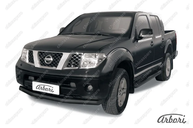 AFZDANIN05B Защита переднего бампера d76 Arbori черн. для Nissan NAVARA 2014-нв