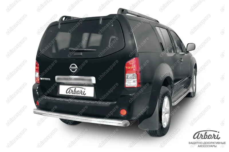 AFZDANIP11 Защита заднего бампера d76 Arbori нерж. сталь для Nissan PATHFINDER 2004-2010