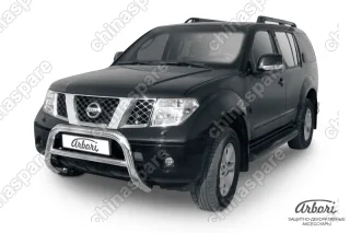 AFZDANIP04 Кенгурятник d76 низкий Arbori нерж. сталь для Nissan PATHFINDER 2004-2010