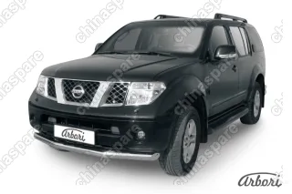 AFZDANIP05 Защита переднего бампера d76 Arbori нерж. сталь для Nissan PATHFINDER 2004-2010