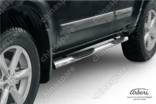 AFZDANIP07 Защита порогов d76 с проступями Arbori нерж. сталь для Nissan PATHFINDER 2004-2010