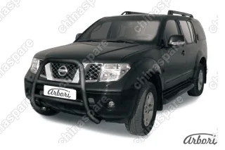 AFZDANIP02B Кенгурятник d76 высокий Arbori черн. для Nissan PATHFINDER 2004-2010