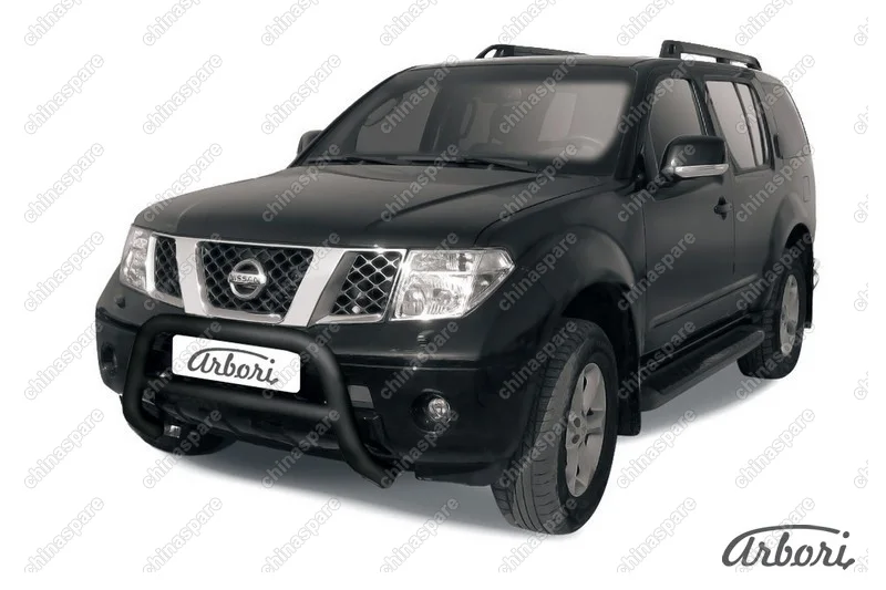 AFZDANIP04B Кенгурятник d76 низкий Arbori черн. для Nissan PATHFINDER 2004-2010