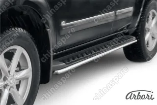 AFZDANIP1106 Защита штатного порога d42 Arbori нерж. сталь для Nissan PATHFINDER 2011-2014