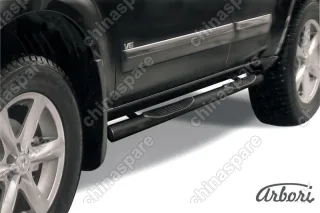 AFZDANIP1103B Защита порогов d76 с проступями Arbori черн. для Nissan PATHFINDER 2011-2014