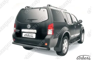 AFZDANIP1107B Защита заднего бампера d76 Arbori черн. для Nissan PATHFINDER 2011-2014