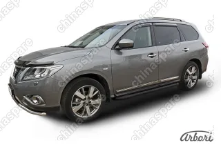 AFZDAALNIP1401 Комплект алюминиевых порогов Arbori Optima Black 1800 для NISSAN Pathfinder 2014-нв