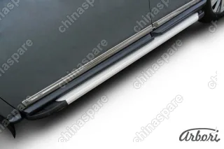 AFZDAALNIP1402 Комплект алюминиевых порогов Arbori Optima Silver 1800 для NISSAN Pathfinder 2014-нв