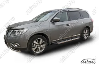 AFZDAALNIP1403 Комплект алюминиевых порогов Arbori Luxe Black 1800 для NISSAN Pathfinder 2014-нв