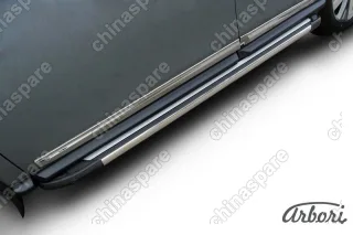 AFZDAALNIP1403 Комплект алюминиевых порогов Arbori Luxe Black 1800 для NISSAN Pathfinder 2014-нв