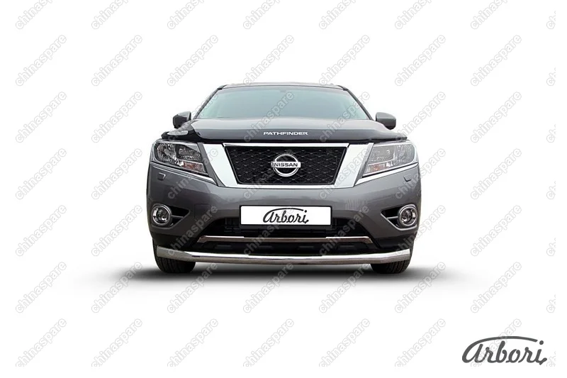 AFZDANIP1404 Защита переднего бампера d76 Arbori нерж. сталь для NISSAN Pathfinder 2014-нв