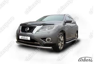 AFZDANIP1404 Защита переднего бампера d76 Arbori нерж. сталь для NISSAN Pathfinder 2014-нв