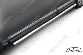 AFZDANIP1409 Защита порогов d76 труба Arbori нерж. сталь для NISSAN Pathfinder 2014-нв